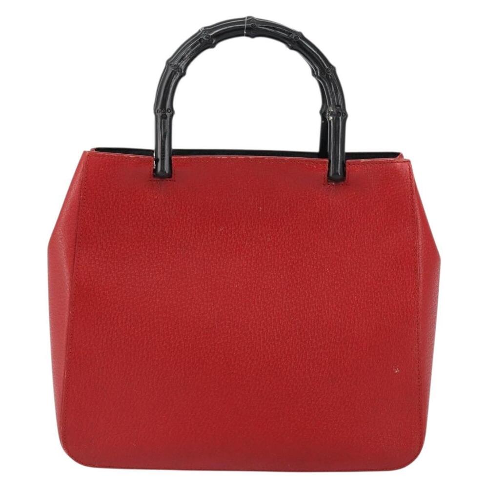 GUCCI Bamboo Hand Bag Leather Red 002 1061 Auth ep12097 - Picture 2 of 16